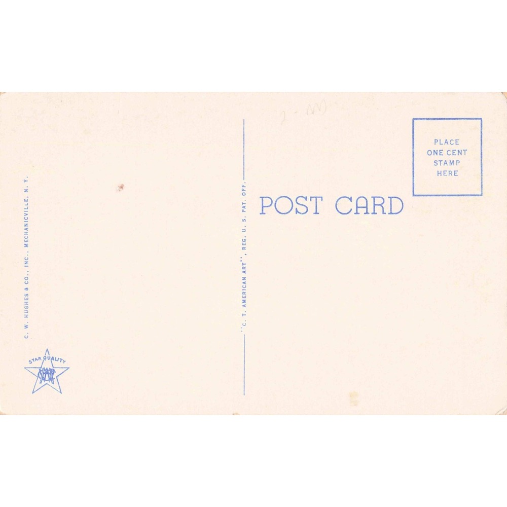 Billings Library Burlington Vermont UVM Vintage Linen Postcard 18B C.W. Hughes - Picture 2 of 2